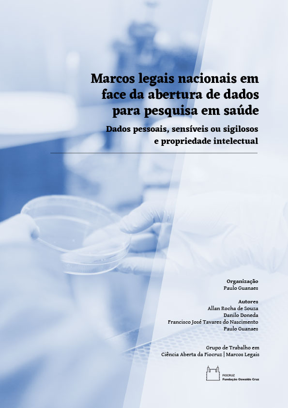 Capa do livro Marcos legais nacionais em face da arquitetura de daods para pesquisa em saúde