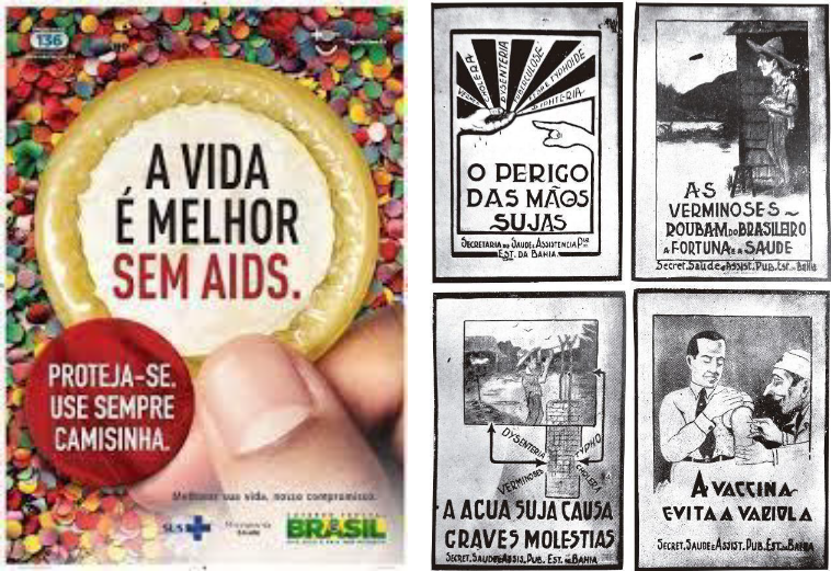 Cartaz de campanha pelo uso de preservativo