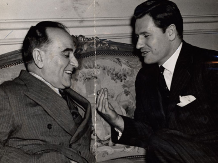 Rockefeller (à direita) com o presidente do Brasil Getúlio Vargas, em 1942.