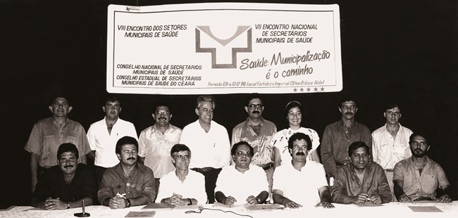 VII Encontro Nacional dos secretários municipais de saúde, realizado em Fortaleza, em 1990. 