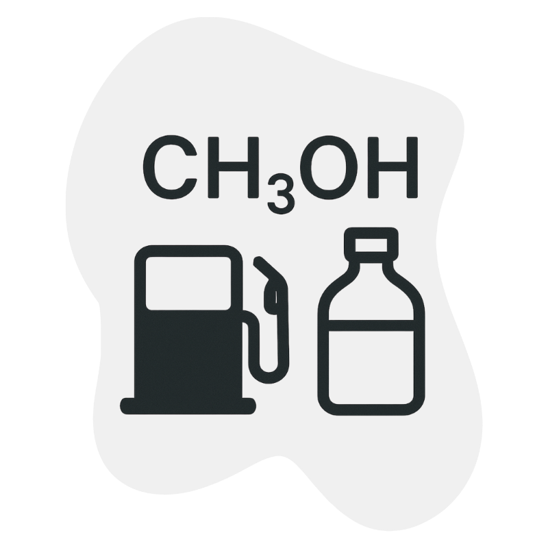 imagem sobre o metanol com a fórmula química