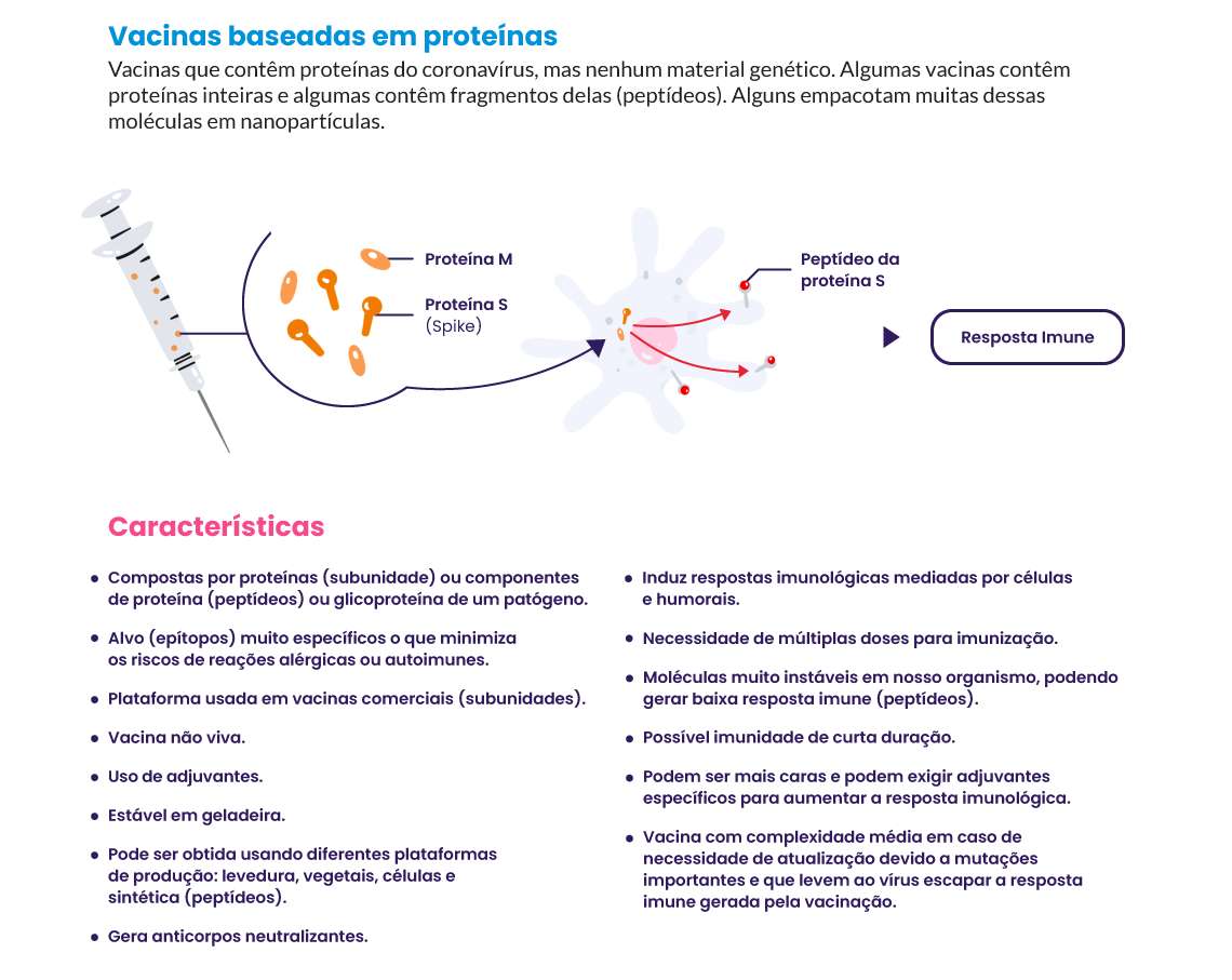 Infográfico Vacinas baseadas em proteínas